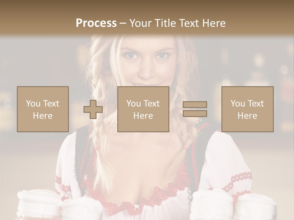 Oktoberfest Girl Beer PowerPoint Template