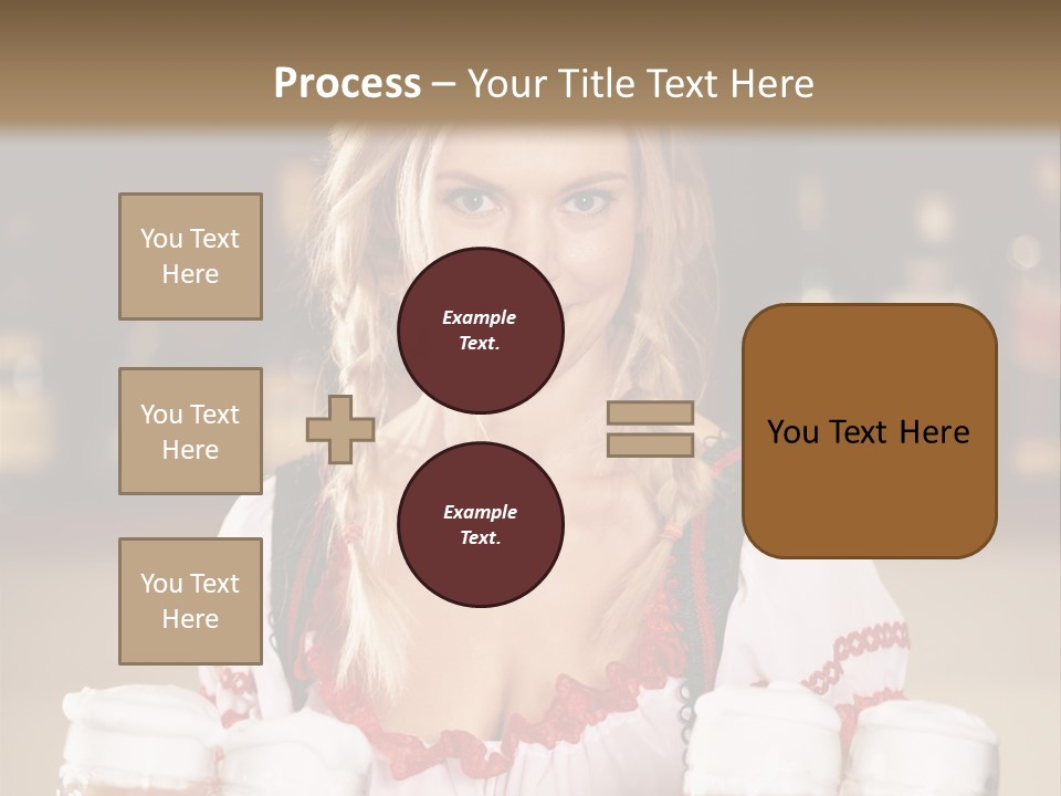 Oktoberfest Girl Beer PowerPoint Template
