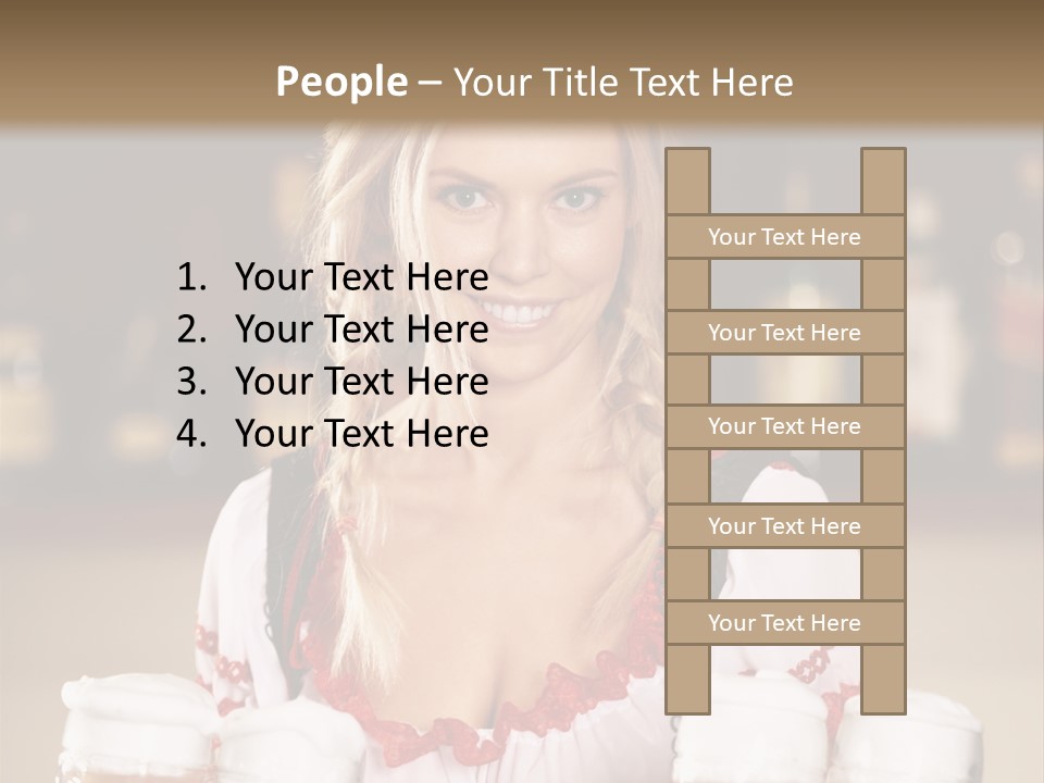 Oktoberfest Girl Beer PowerPoint Template