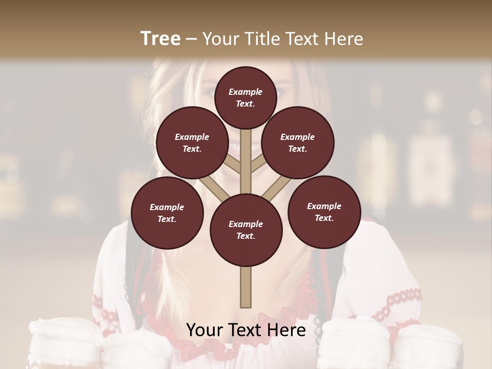 Oktoberfest Girl Beer PowerPoint Template