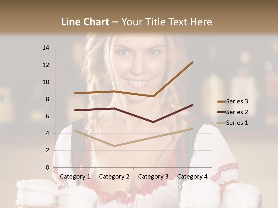 Oktoberfest Girl Beer PowerPoint Template