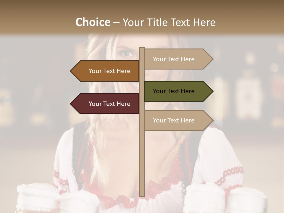 Oktoberfest Girl Beer PowerPoint Template