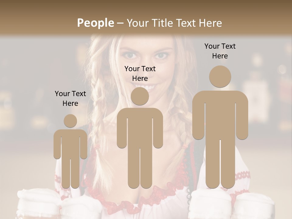 Oktoberfest Girl Beer PowerPoint Template