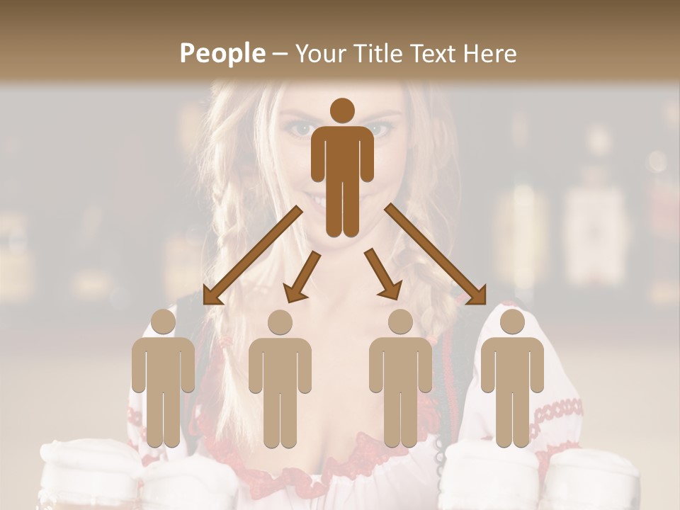 Oktoberfest Girl Beer PowerPoint Template