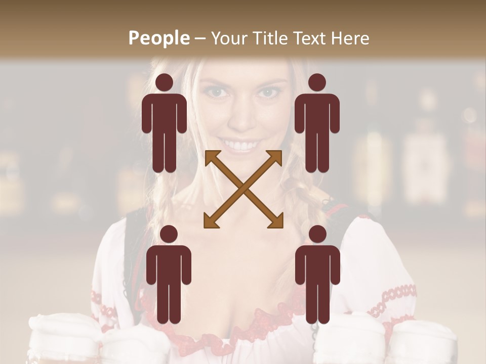 Oktoberfest Girl Beer PowerPoint Template