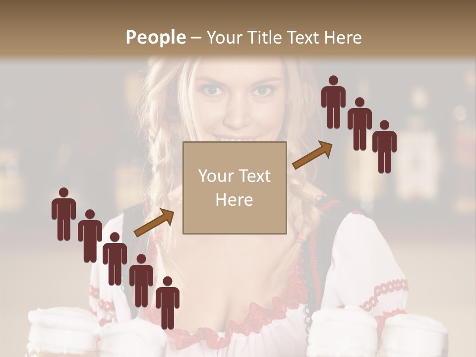 Oktoberfest Girl Beer PowerPoint Template