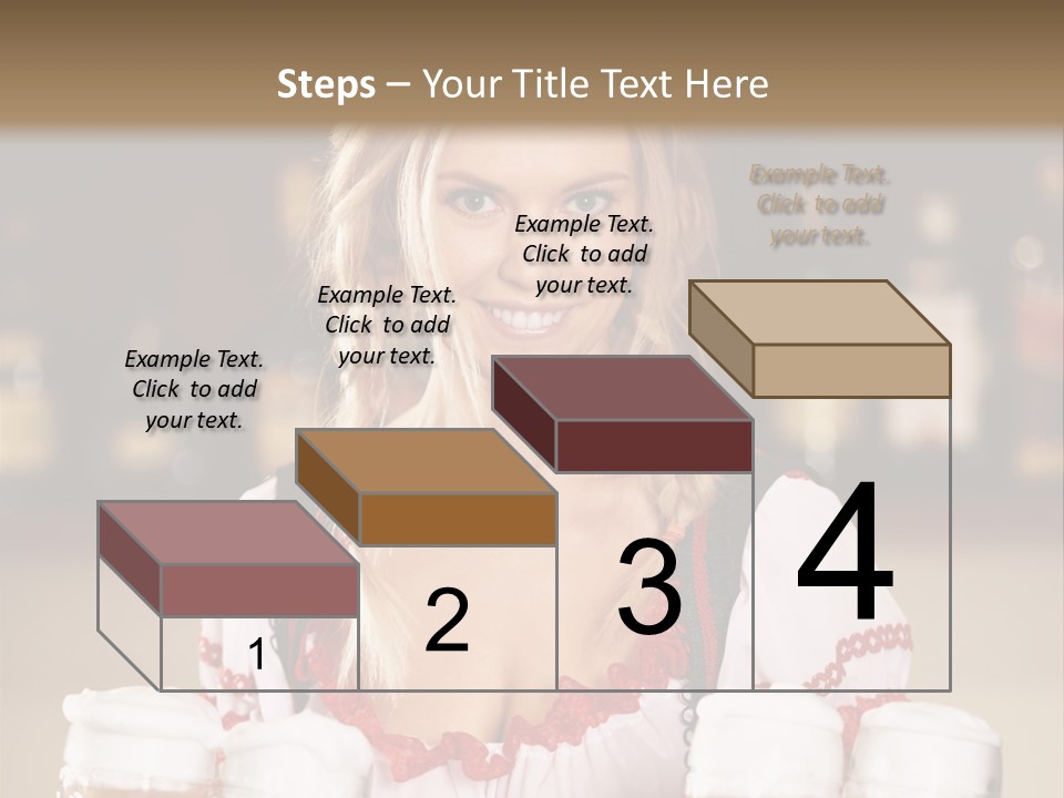 Oktoberfest Girl Beer PowerPoint Template