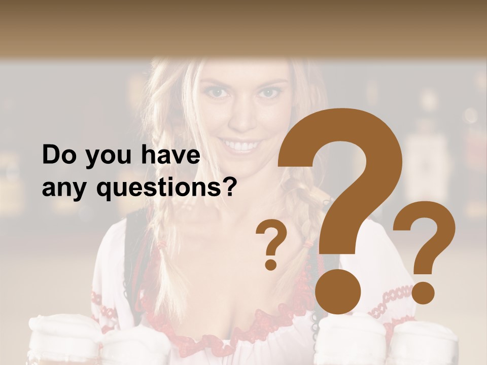 Oktoberfest Girl Beer PowerPoint Template