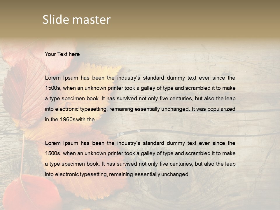 Brown Border Horizontal PowerPoint Template