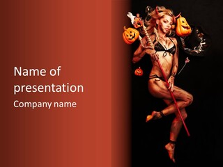 Halloween Girl PowerPoint Template