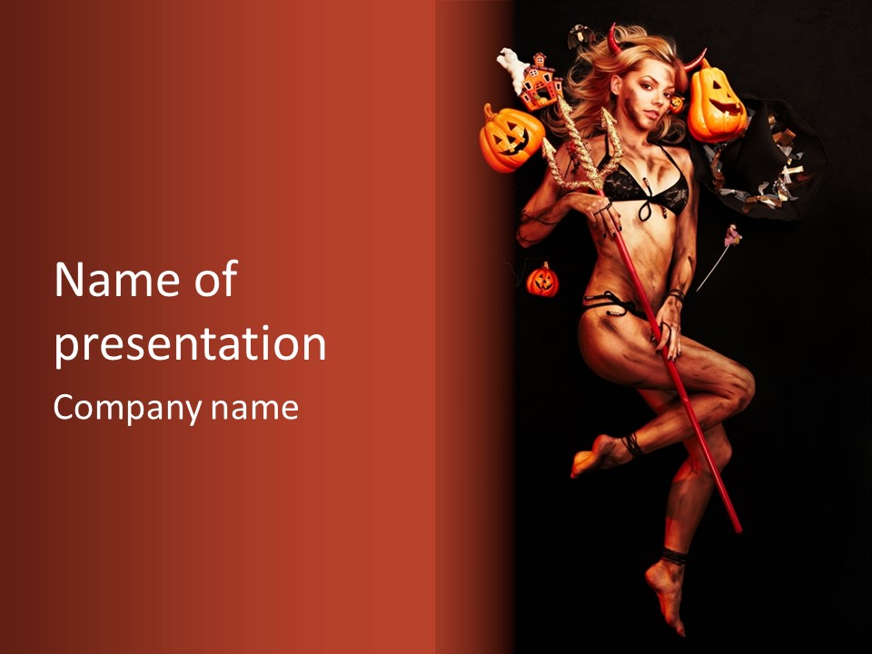 Halloween Girl PowerPoint Template