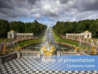 Grand Peterhof Palace PowerPoint Template