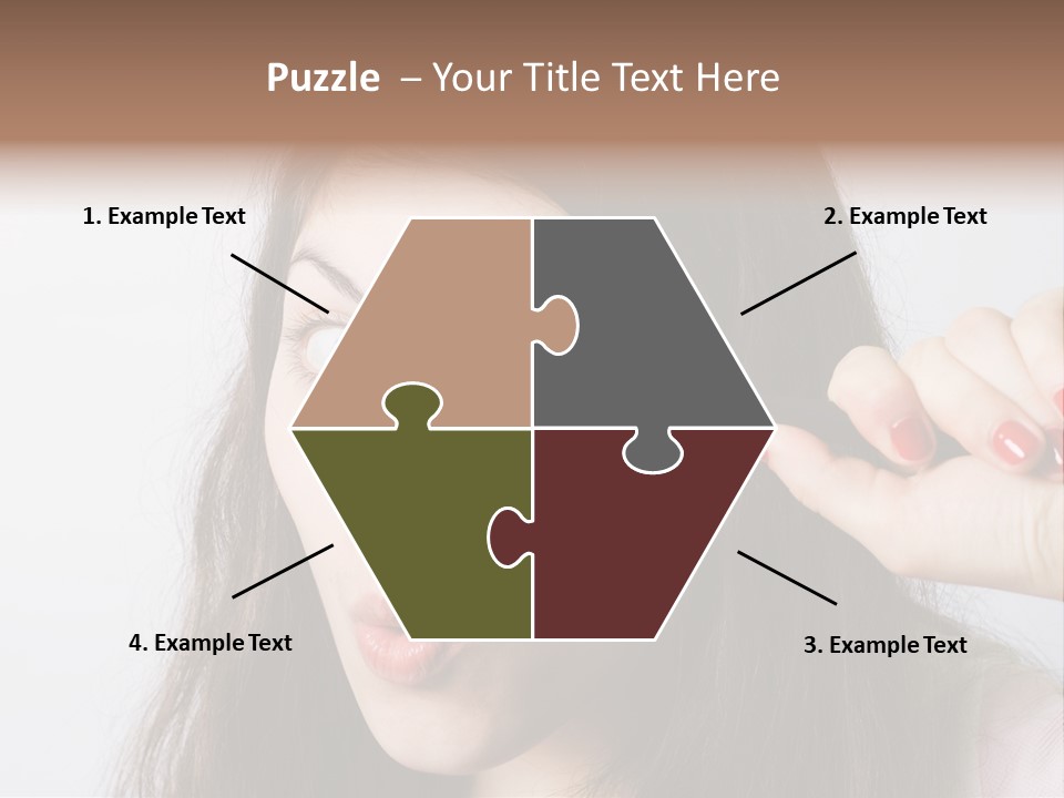 Looking Through A Magnifying Glass PowerPoint Template