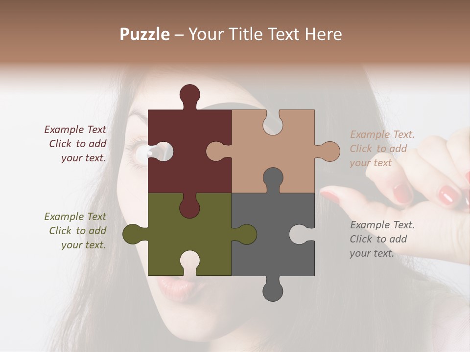 Looking Through A Magnifying Glass PowerPoint Template