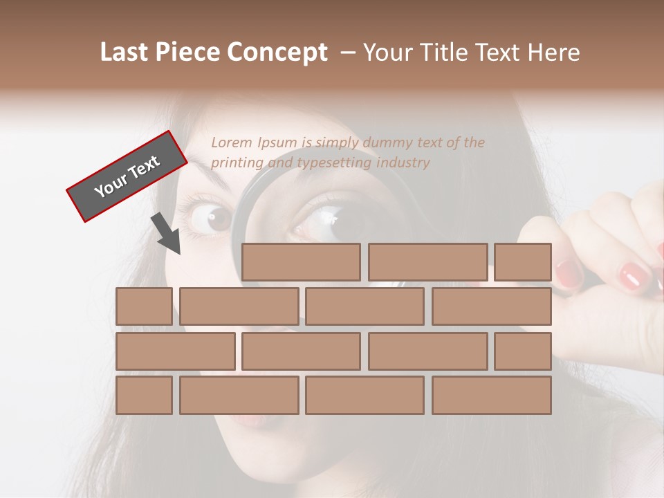 Looking Through A Magnifying Glass PowerPoint Template