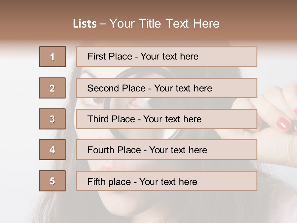 Looking Through A Magnifying Glass PowerPoint Template