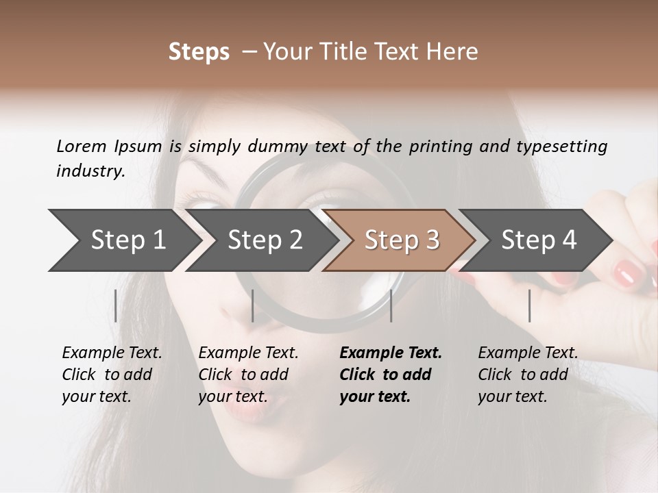 Looking Through A Magnifying Glass PowerPoint Template