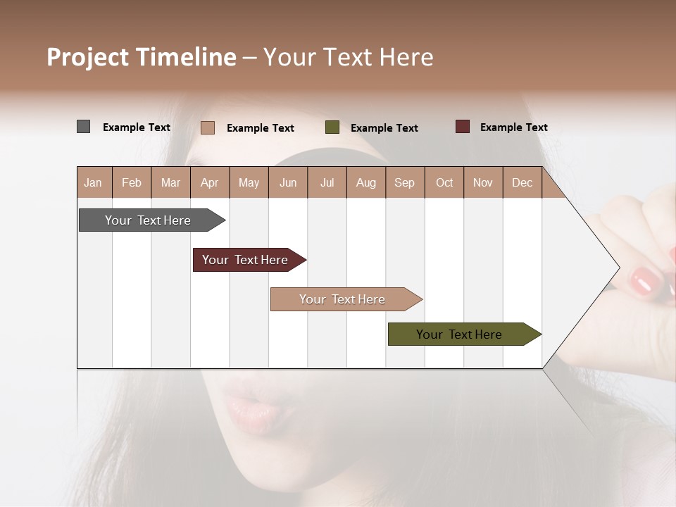 Looking Through A Magnifying Glass PowerPoint Template