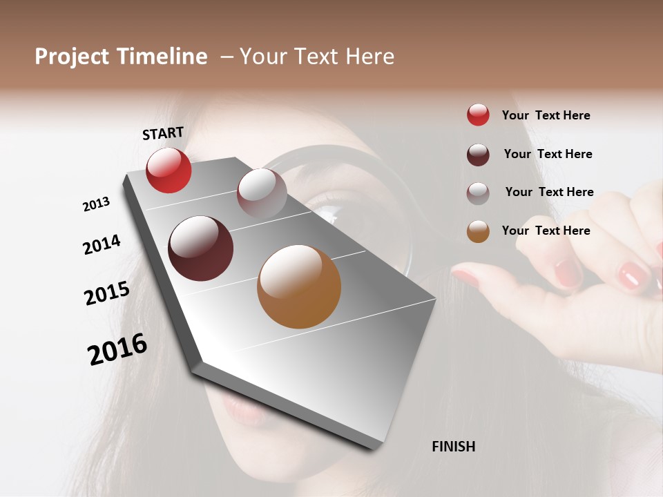 Looking Through A Magnifying Glass PowerPoint Template