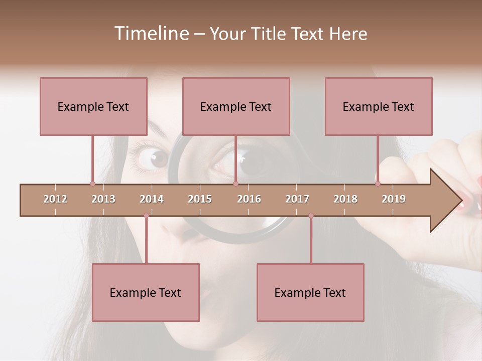 Looking Through A Magnifying Glass PowerPoint Template