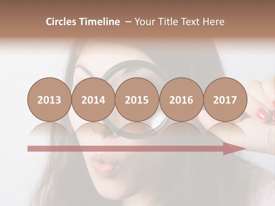 Looking Through A Magnifying Glass PowerPoint Template