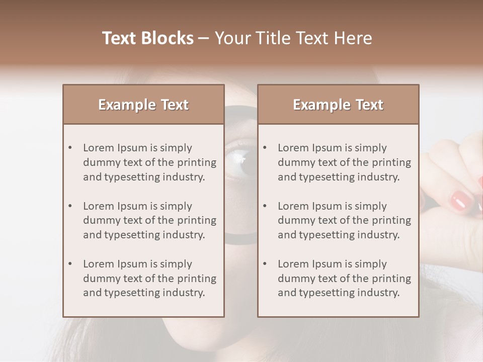 Looking Through A Magnifying Glass PowerPoint Template