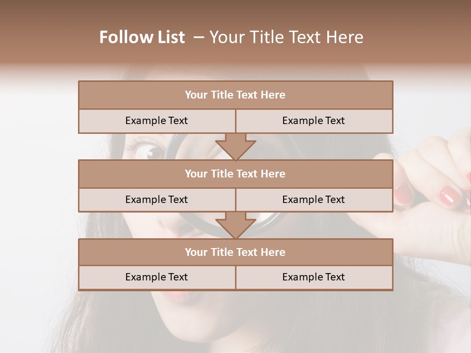 Looking Through A Magnifying Glass PowerPoint Template