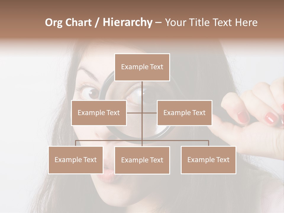 Looking Through A Magnifying Glass PowerPoint Template