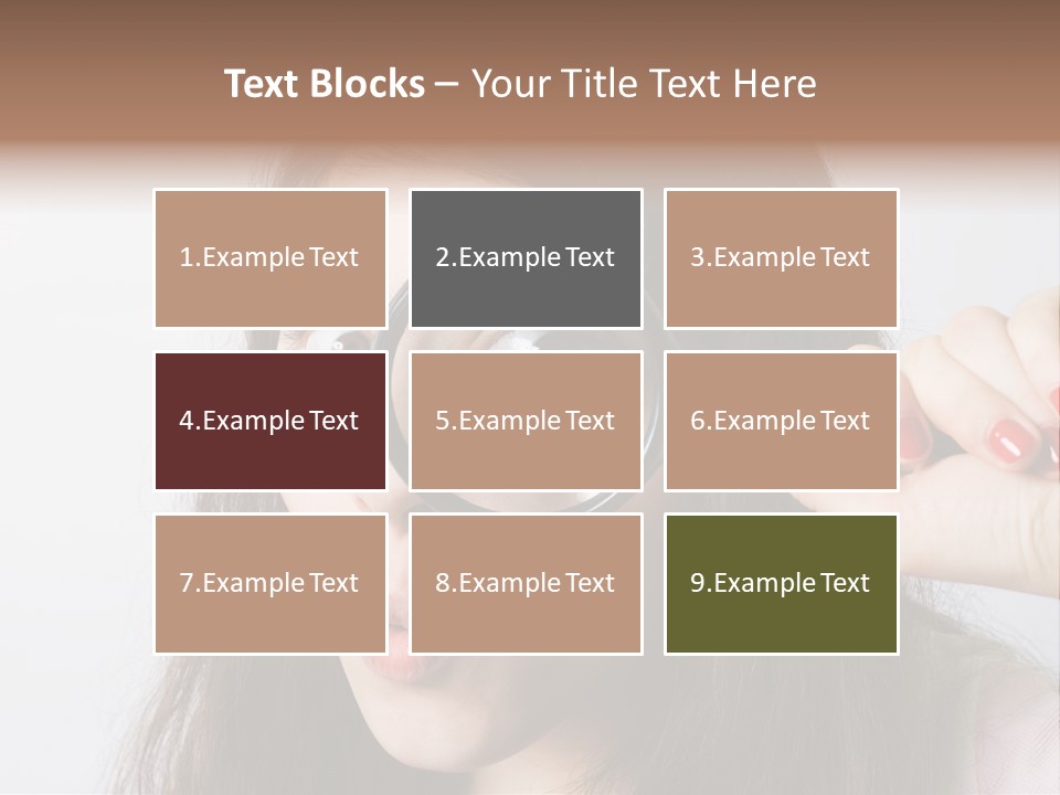 Looking Through A Magnifying Glass PowerPoint Template