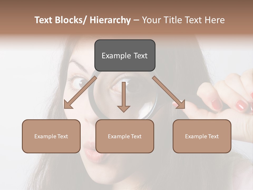 Looking Through A Magnifying Glass PowerPoint Template
