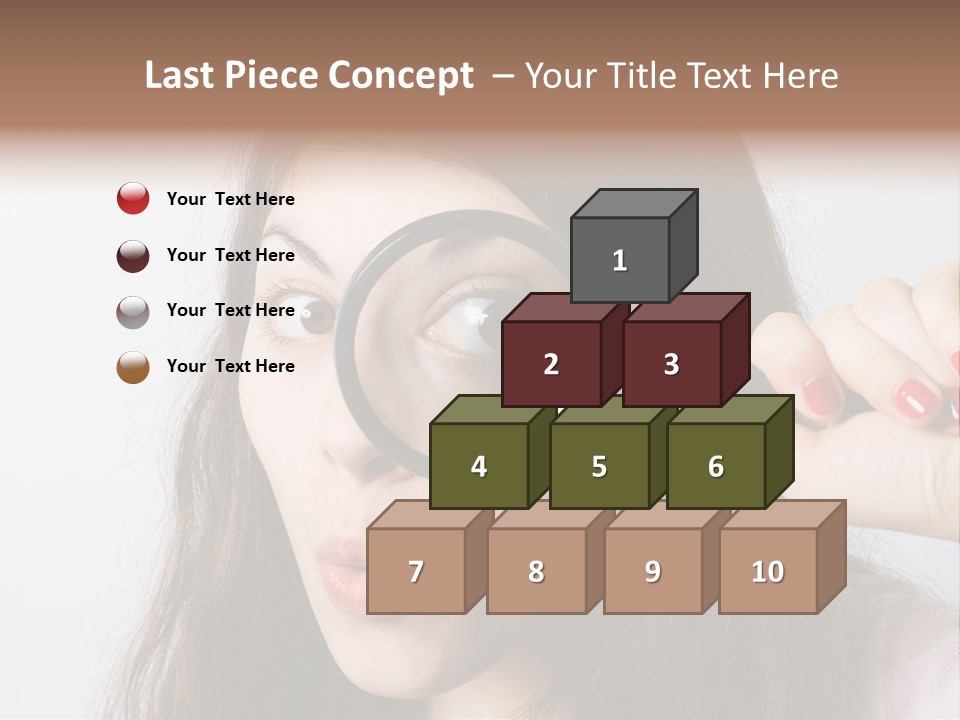 Looking Through A Magnifying Glass PowerPoint Template
