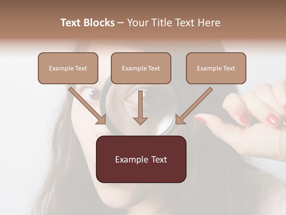 Looking Through A Magnifying Glass PowerPoint Template
