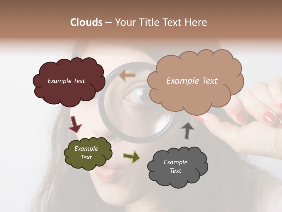 Looking Through A Magnifying Glass PowerPoint Template