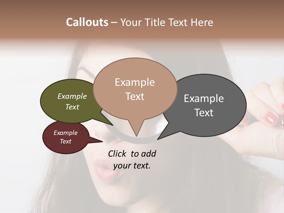 Looking Through A Magnifying Glass PowerPoint Template