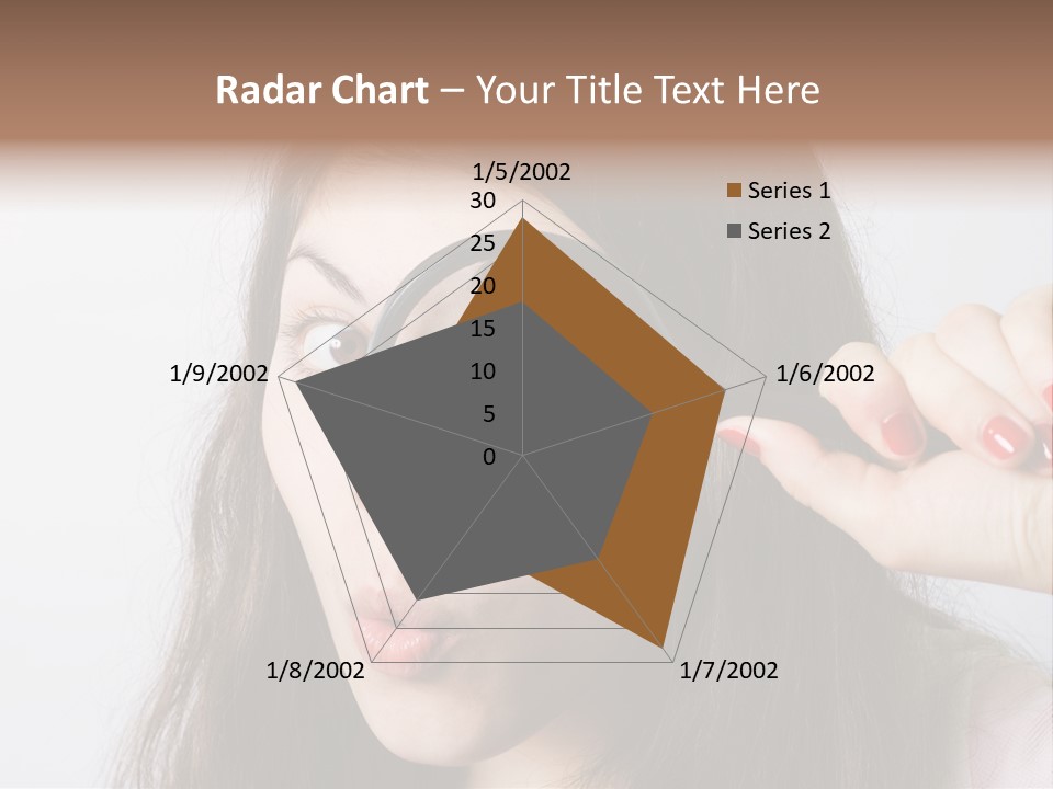 Looking Through A Magnifying Glass PowerPoint Template