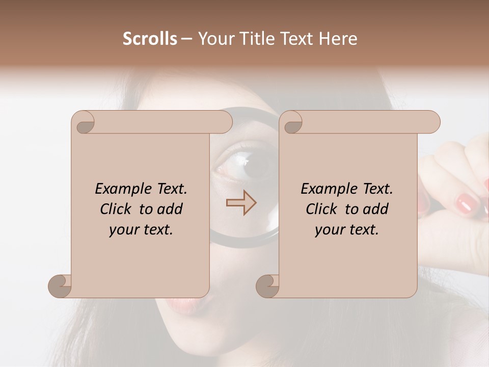 Looking Through A Magnifying Glass PowerPoint Template