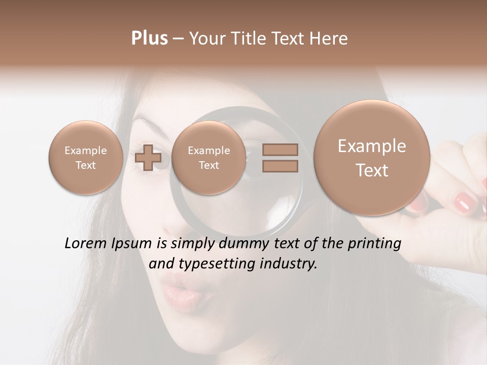 Looking Through A Magnifying Glass PowerPoint Template