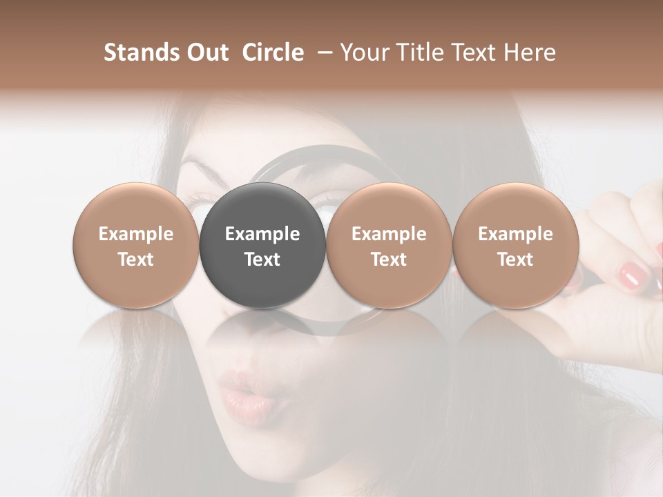 Looking Through A Magnifying Glass PowerPoint Template