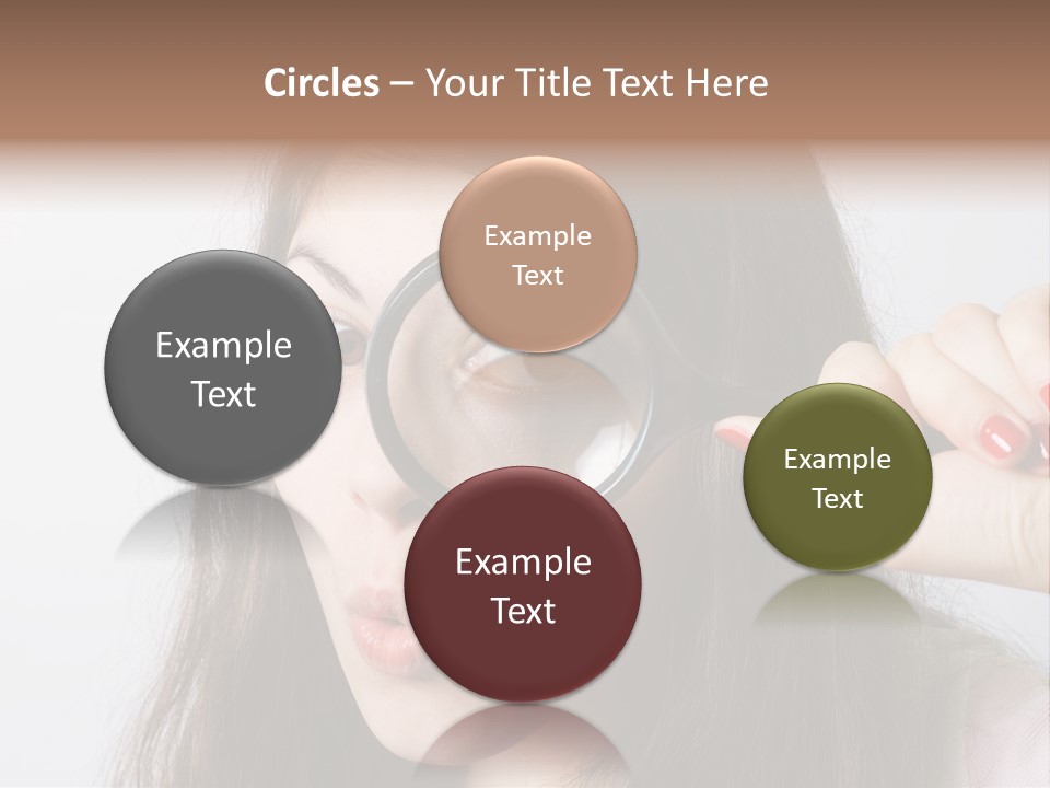 Looking Through A Magnifying Glass PowerPoint Template