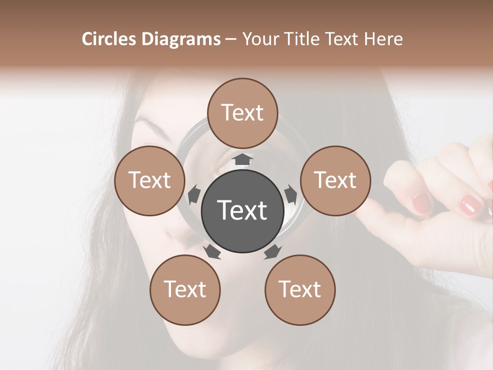 Looking Through A Magnifying Glass PowerPoint Template