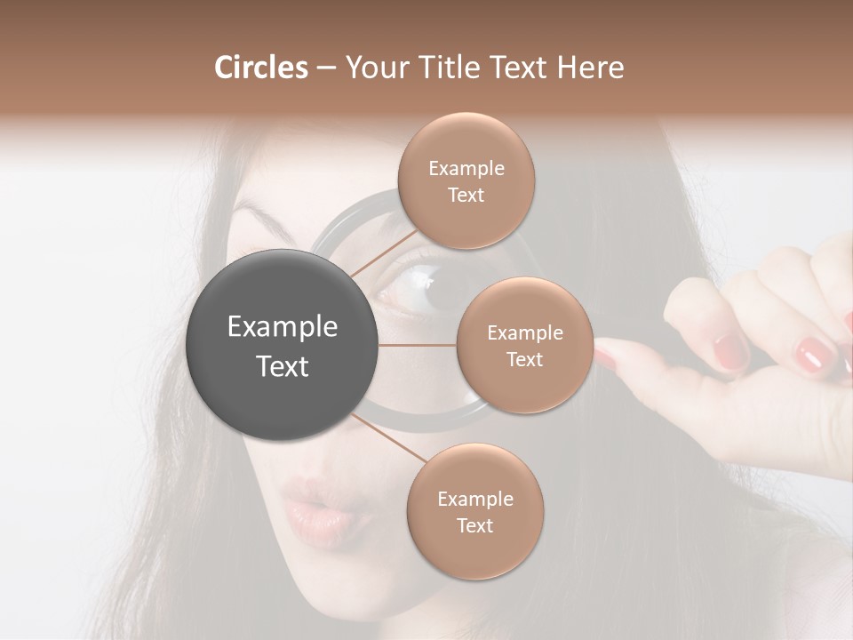 Looking Through A Magnifying Glass PowerPoint Template