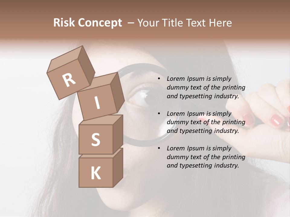 Looking Through A Magnifying Glass PowerPoint Template