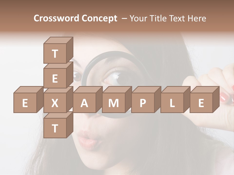 Looking Through A Magnifying Glass PowerPoint Template