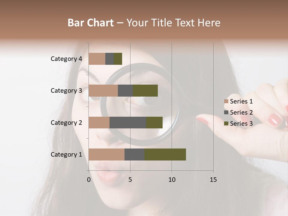 Looking Through A Magnifying Glass PowerPoint Template