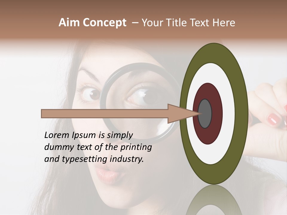 Looking Through A Magnifying Glass PowerPoint Template