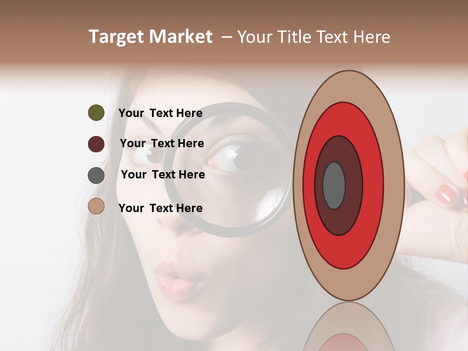 Looking Through A Magnifying Glass PowerPoint Template