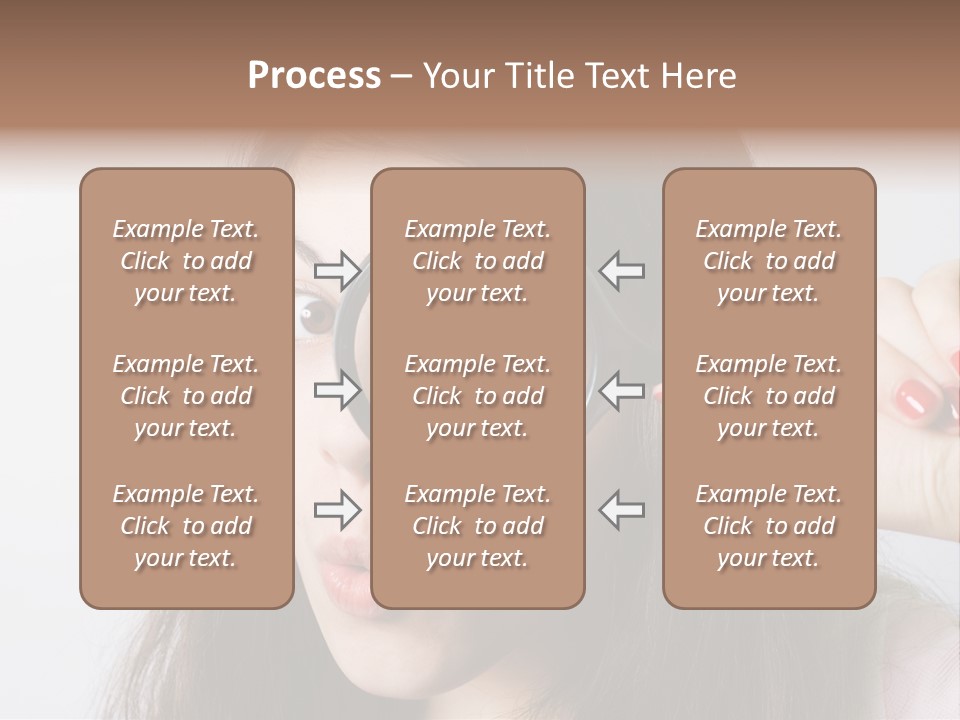 Looking Through A Magnifying Glass PowerPoint Template