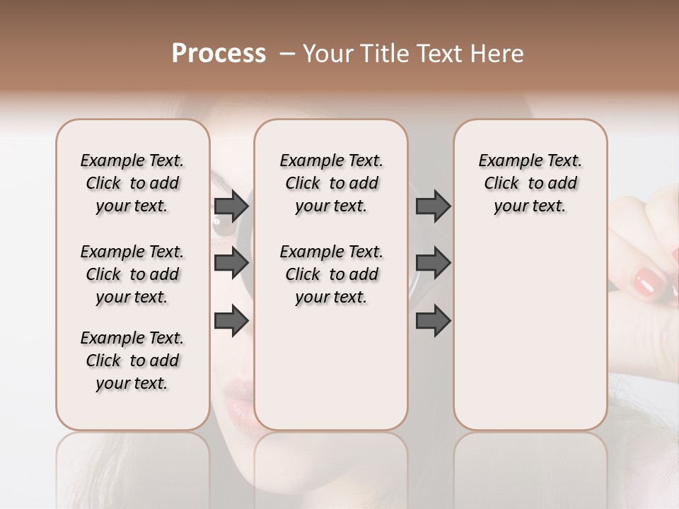 Looking Through A Magnifying Glass PowerPoint Template