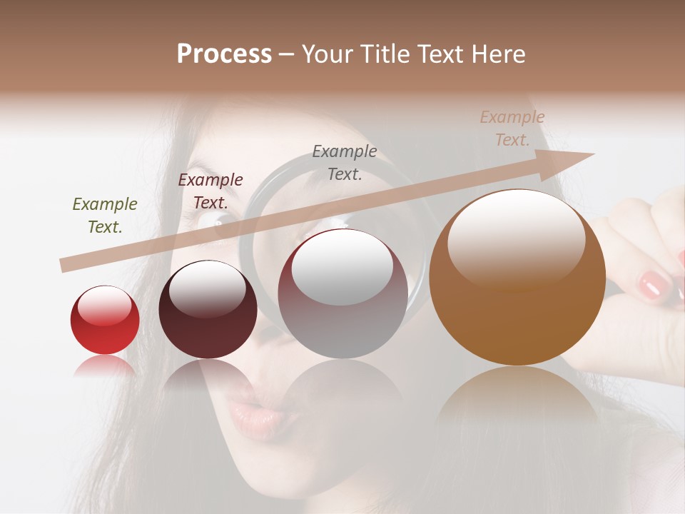 Looking Through A Magnifying Glass PowerPoint Template