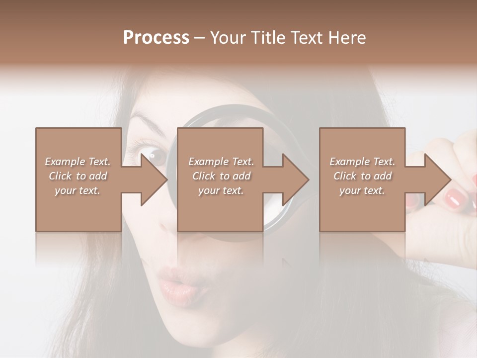 Looking Through A Magnifying Glass PowerPoint Template